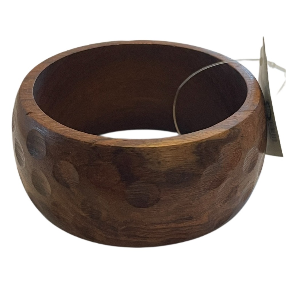NWT Aldo Textured Brown Wood Bangle Bracelet
